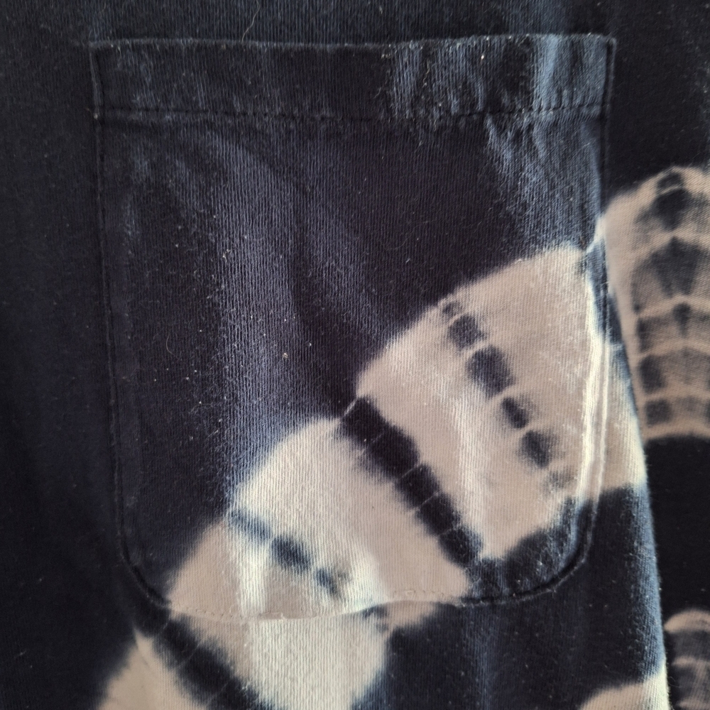 Time and Tru Navy Blue and White Tie Dye Swirl Midi Dress - Picture 5 of 13
